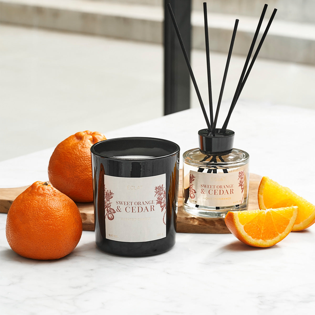 ÉCLAT Sweet Orange & Cedar Sojowa Świeca Zapachowa